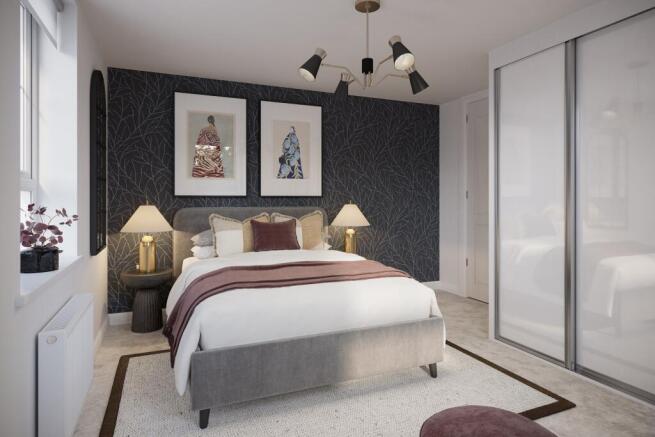 Internal shot of the main bedroom in the hambrook