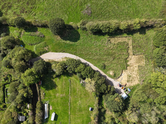 Aerial view over plot