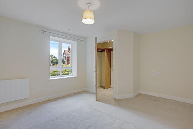 a room with a door and a window