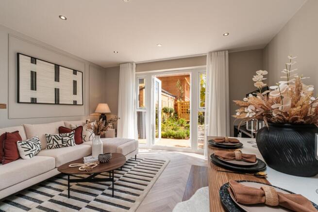 Interior view of the living & dining space in our 3 bed Kingsville