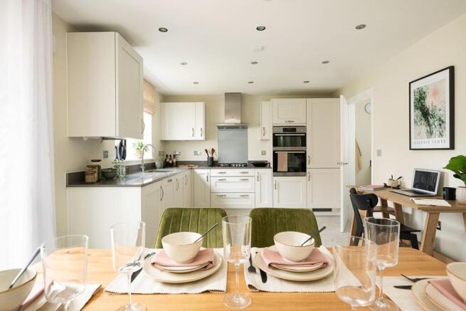 Open-plan kitchen/dining room for the whole family to hang out after a long day