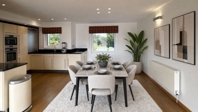 Kitchen/Diner - This image has been virtually staged using AI to show potential layout and furnishings