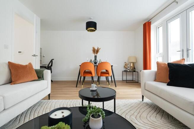 With room for a dining table and space to work from home