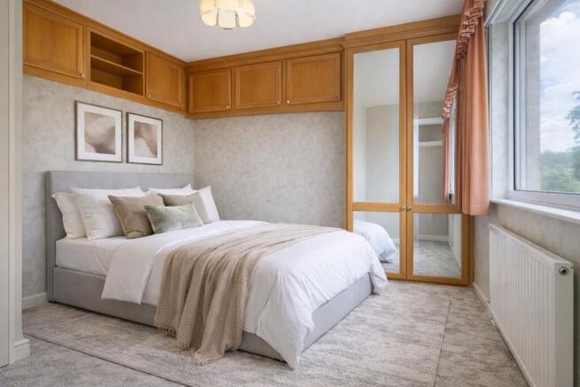 Staged bedroom