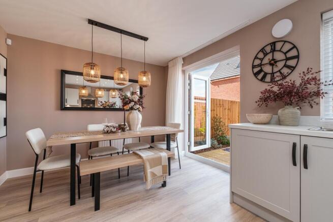 Interior view of the kitchen & dining in our 3 bed Ellerton home