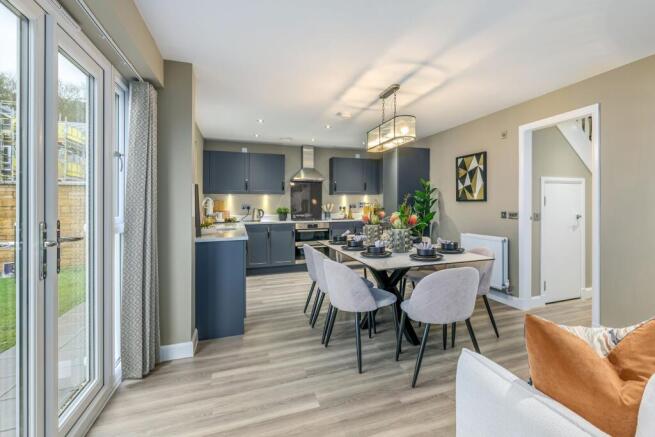 Kitchen/dining/family area in 4 bedroom home