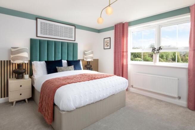 En suite main bedroom in the Haversham 4 bedroom home
