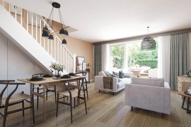 Dining space to the lounge