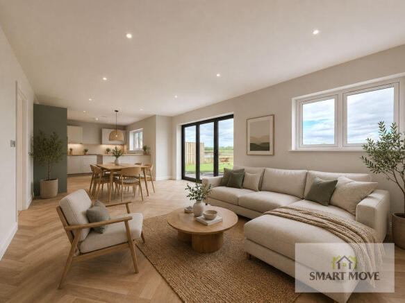 Virtual Staging - Kitchen Family Room