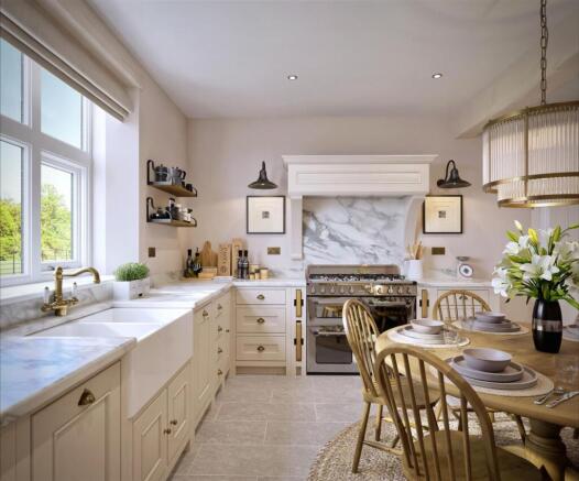 Kitchen Breakfast Room CGI generated