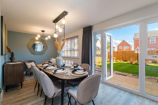 Interior view of the dining space in our 4 bed Radleigh home