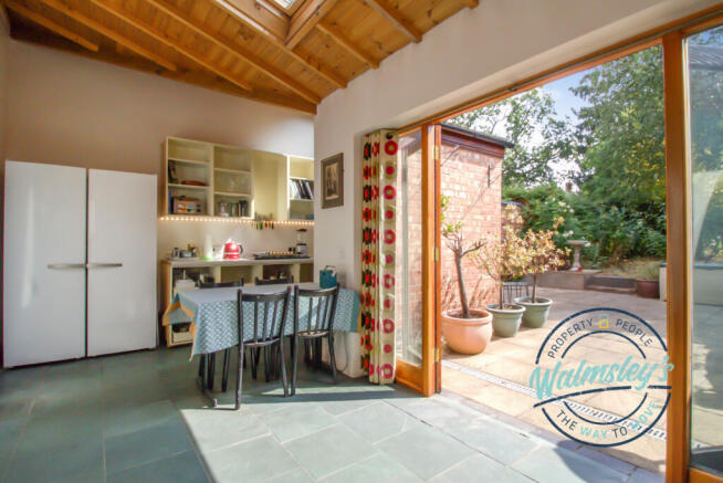 French doors to gardens