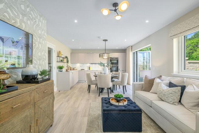 4 bedroom plus study showhome | impressive high spec kitchen, dining and lounge area with bi-fold do