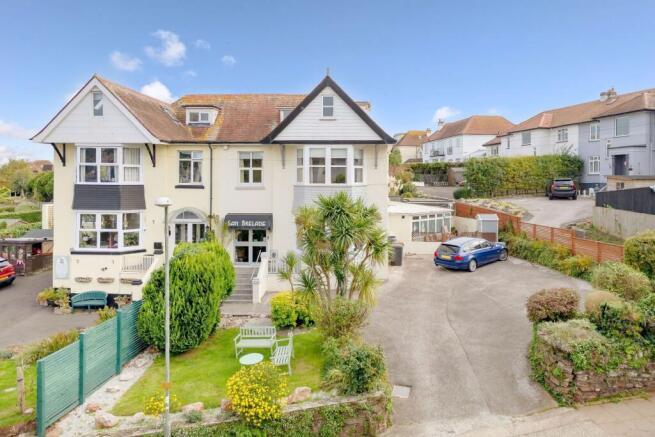 Impressive frontage with parking