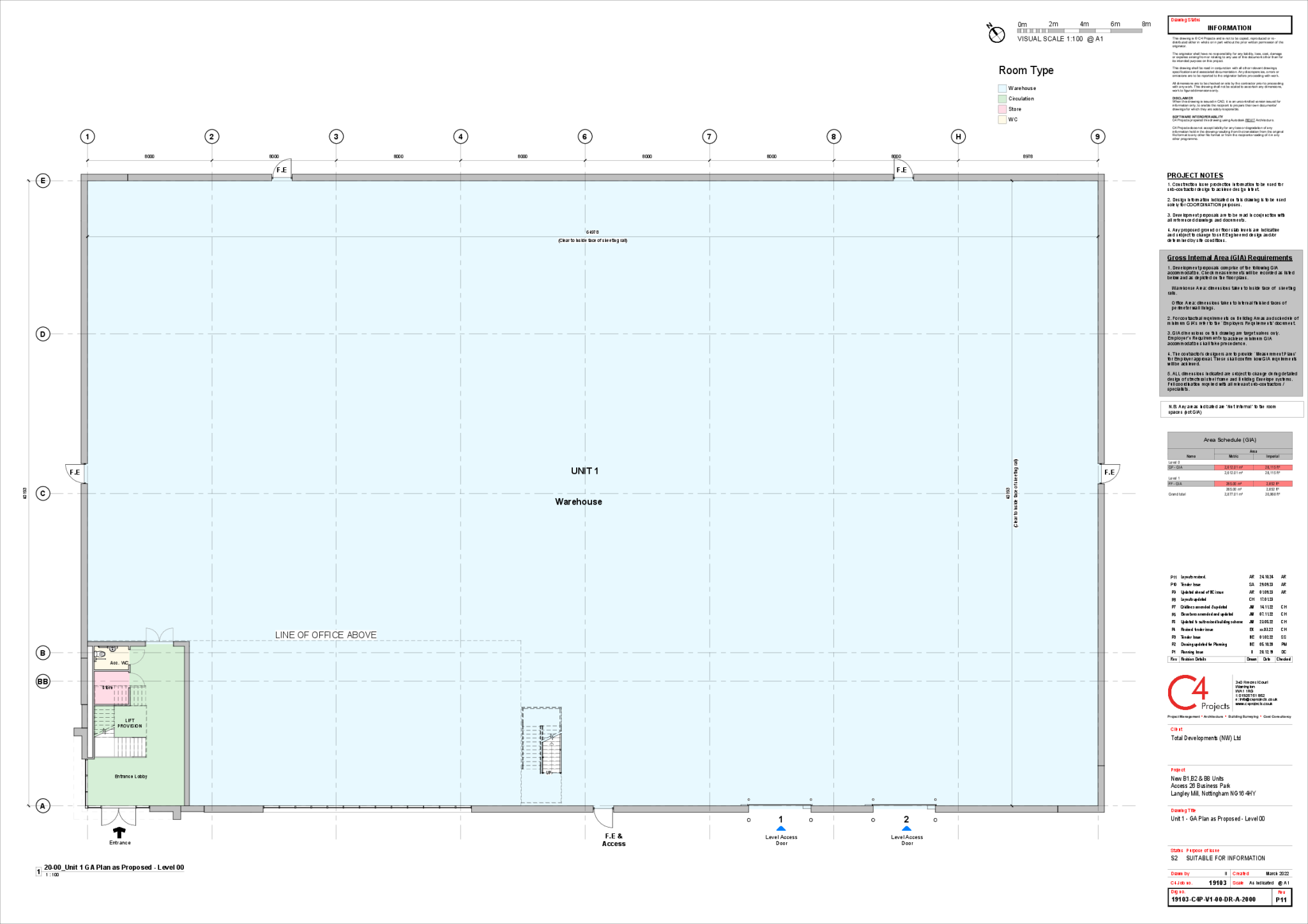 19103C4PV100DRA2000_P11 Unit 1  GA Plan as Proposed  Level 00.pdf