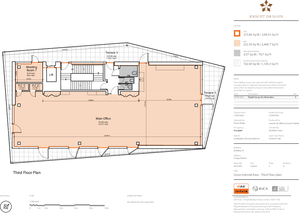 Building D1 Level 3 Serviced Floor