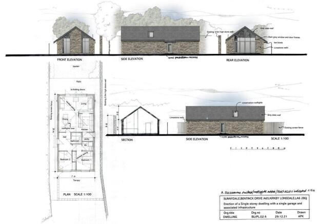 Proposed floor plan &amp; section