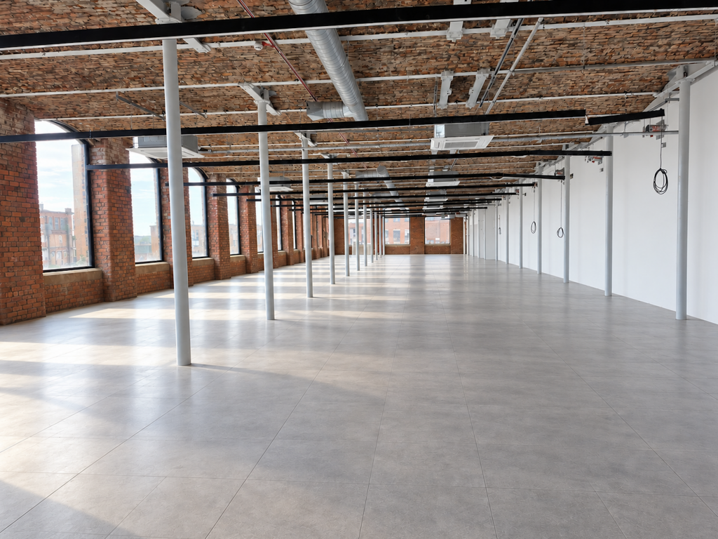 Open plan office space in restored victorain mill, wigan