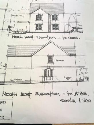 Side view of proposed development