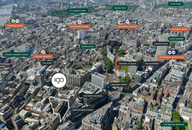 building in relation to key places
