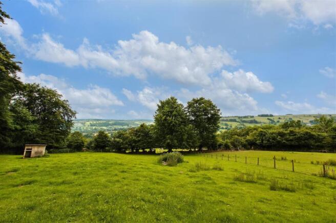 View over fields infront of house
