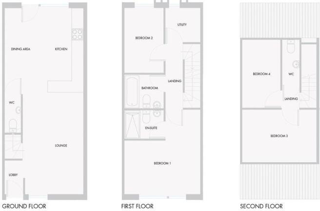 3/4 bedroom plan