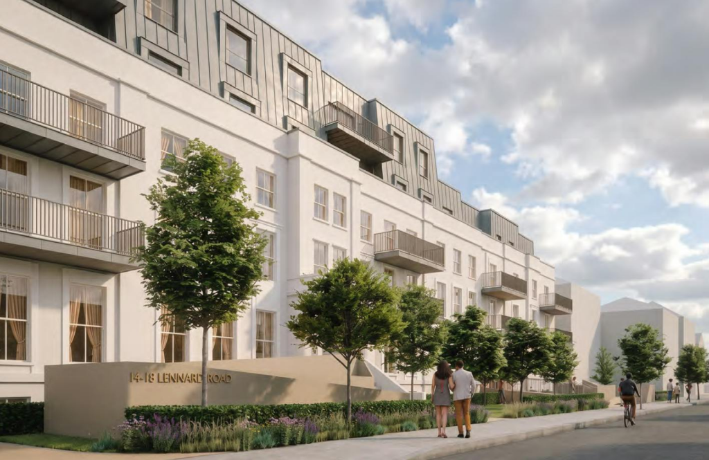 Indicative view of the retrofitted building with rooftop extension