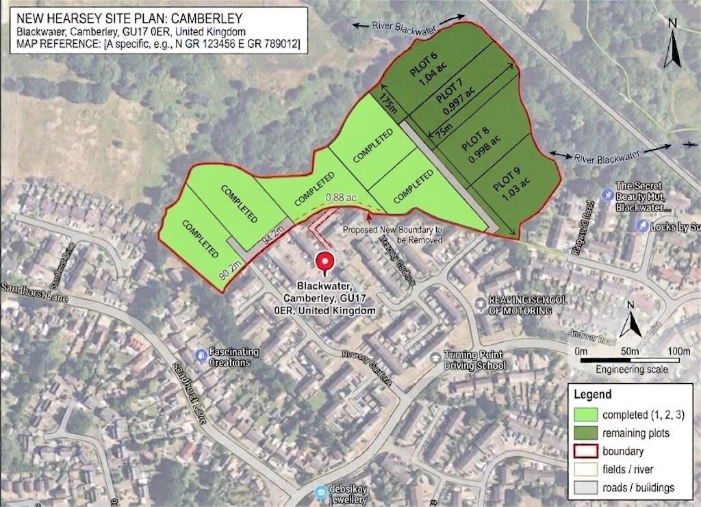 Main image of property: PLOTS 6,7,8,9, Land lying north of Rosemary Lane, Blackwater, Camberley, Surrey, GU17 0ER
