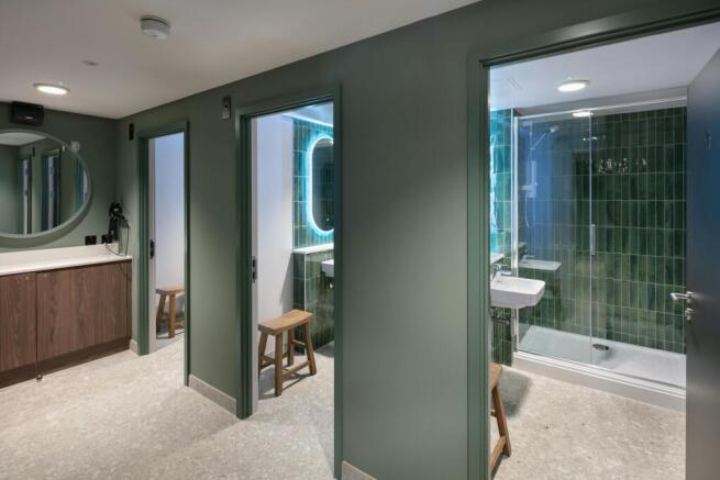On site communal shower facilities