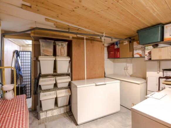 Lower ground floor commercial kitchen and storage 