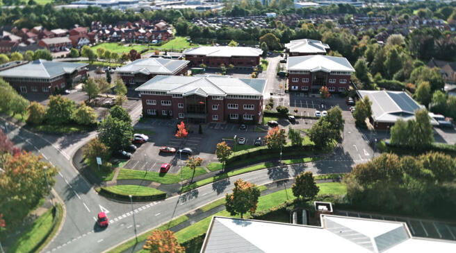Overhead of buildings