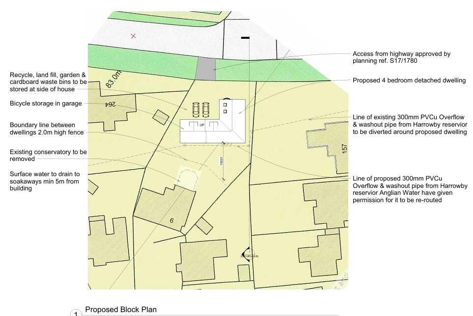 Main image of property: Building Plot (Harrowby Lane), Rear Of 6 Burleigh Close, Grantham