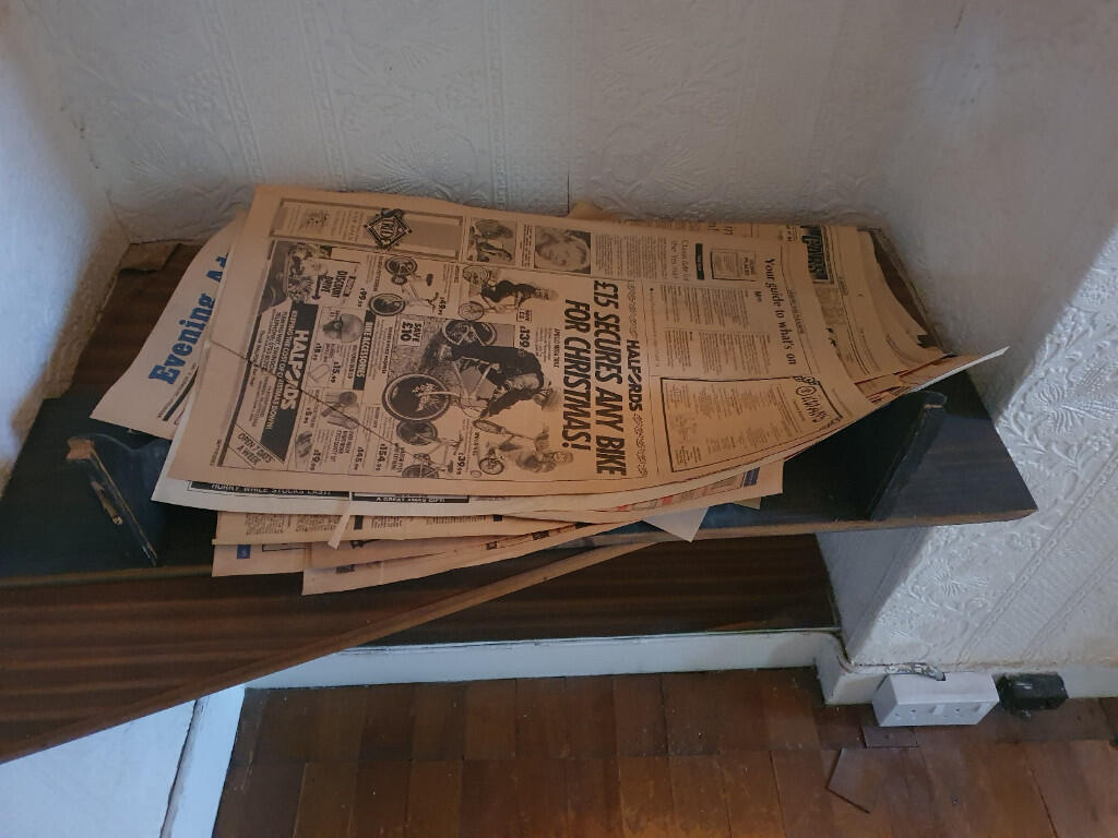 newspaper left behin