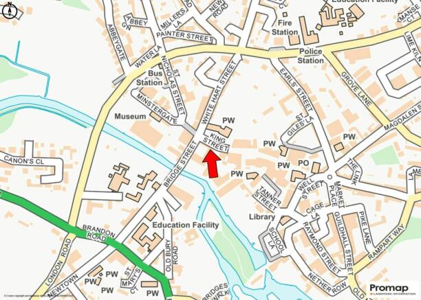 Bell Hotel, Thetford - Location Map.jpg