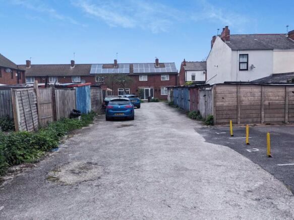 View towards Garages