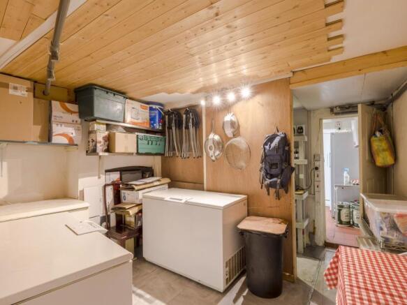 Lower ground floor commercial kitchen and storage 