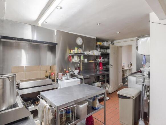 Lower ground floor commercial kitchen and storage 