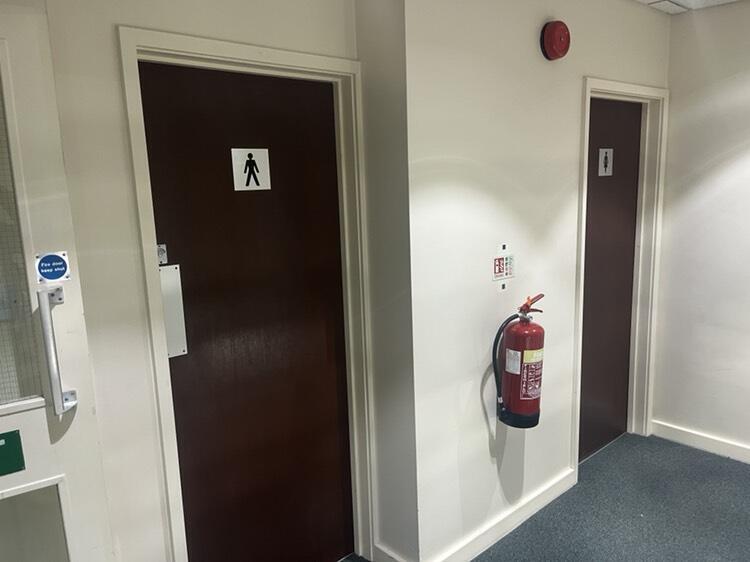 Toilets in block
