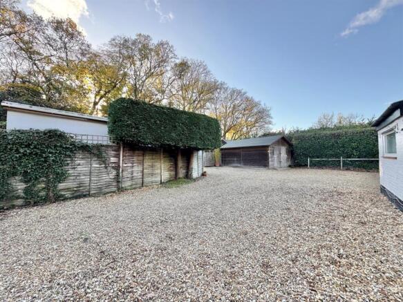 towards garage from front door