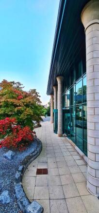 Landscaped entrance