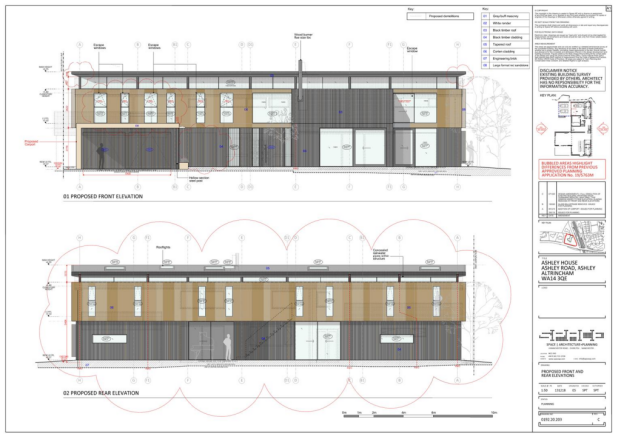 Front & rear elevations